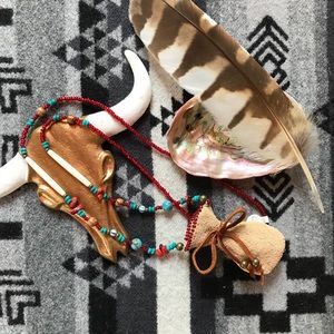 Nativemade Boho Southwestern Medicine Bag Necklace